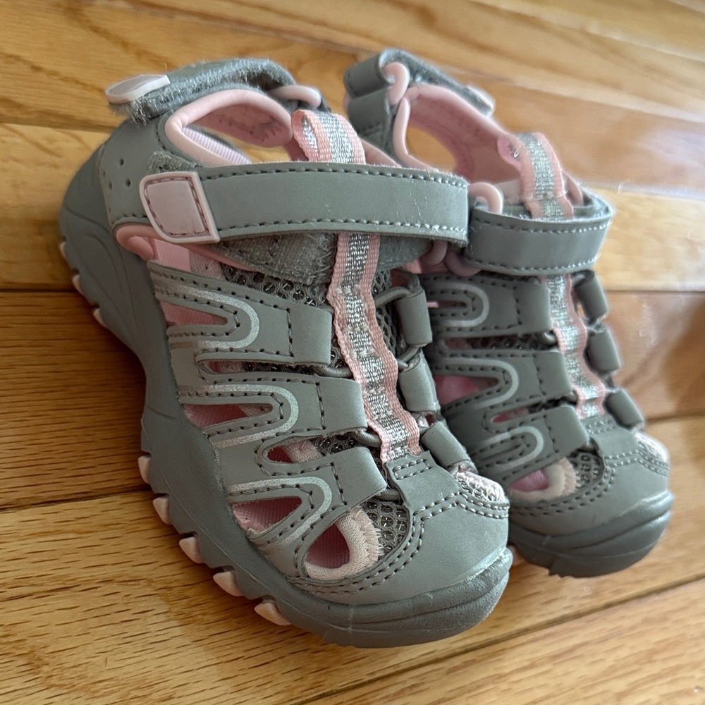 Cat & Jack Pink and Gray Kids Sandals
